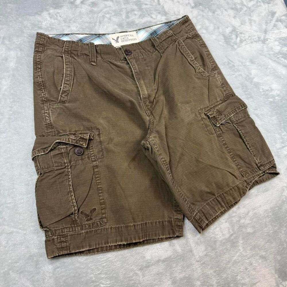 American-eagle-outfitters Men's Brown and Khaki Shorts